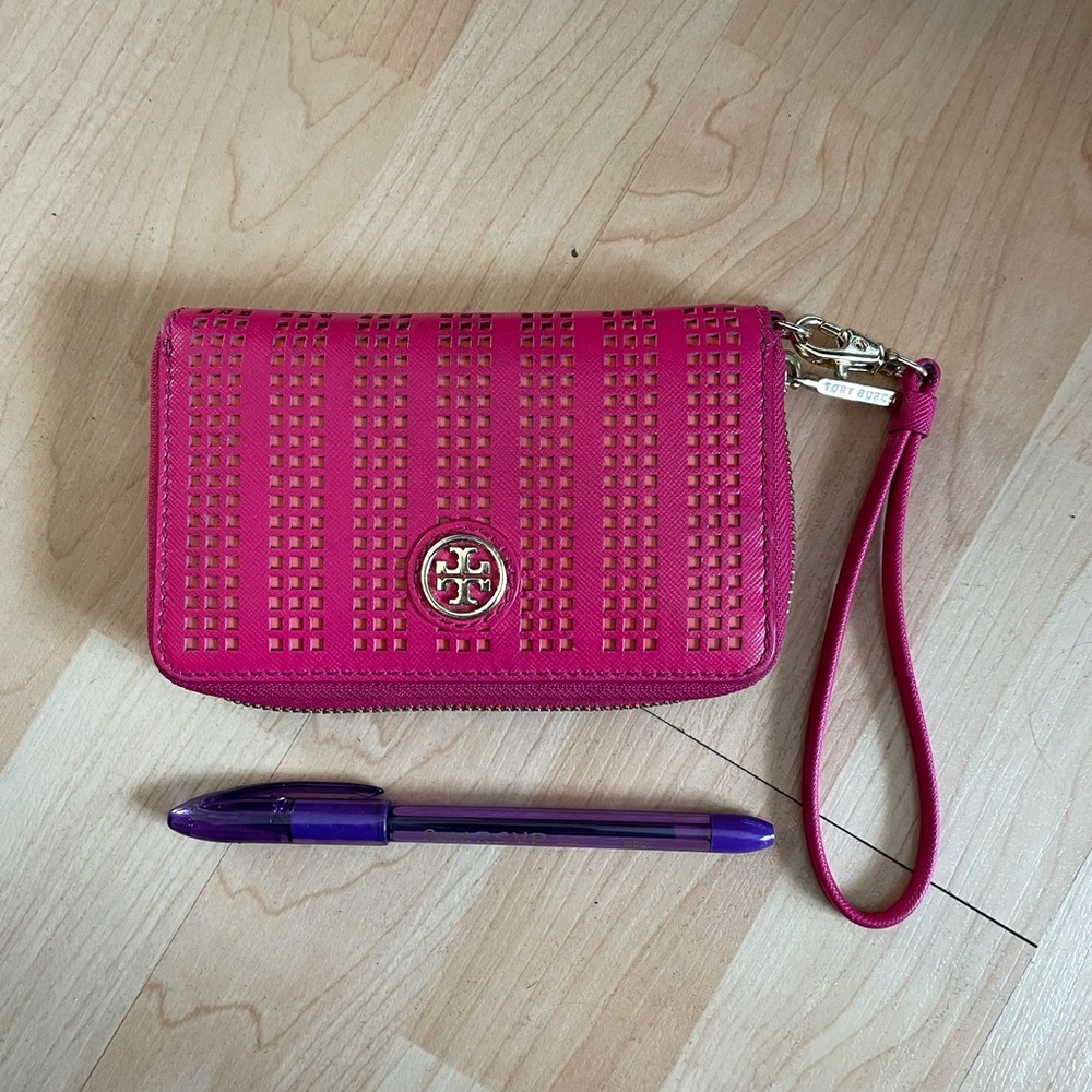 Pink Tory Burch Wallet Wristlet